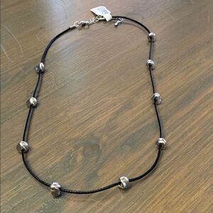 Elegant Black and Silver Necklace